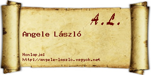 Angele László névjegykártya