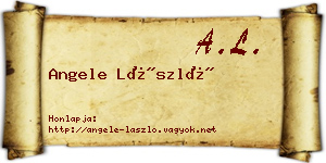 Angele László névjegykártya